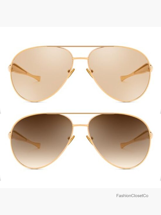 Retro Oversized Aviator Sunglasses - Gold Metal Frame UV400 Driving main image 5